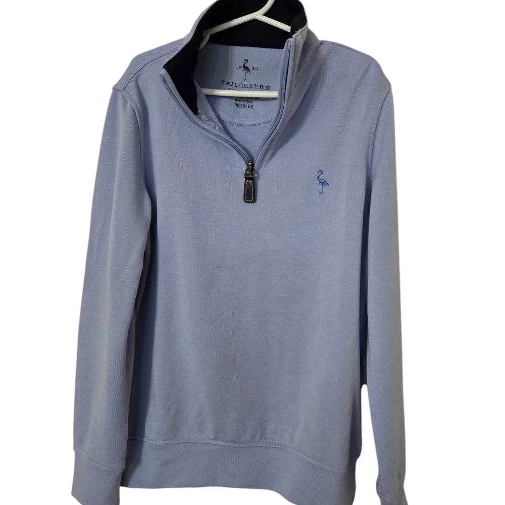 Tailorbyrd - Boy's Modal Quarter‎ Zip/Light Blue Lightweight Top